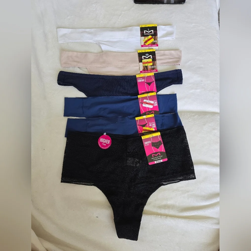 NWT Bundle Of 6 Maidenform Thongs Size Medium